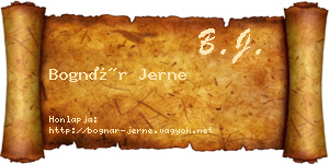 Bognár Jerne névjegykártya